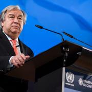 António Guterres vid torsdagens möte i Geneve