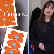 Bilderna till vänster och höger visar ett av de motiv som konstnären Hanna Kastl-Lungberg anser att Gallerix plagierat från henne.