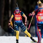 Hanna Öberg under loppet.