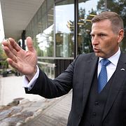 Estlands försvarsminister Hanno Pevkur på besök i Stockholm.
