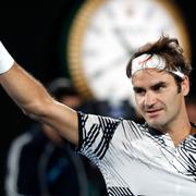 Roger Federer efter segern mot landsmannen Wawrinka.