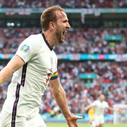 Englands Harry Kane jublar. 