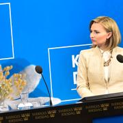 Ebba Busch Thor presenterar partiets ekonomiska vårmotion 2017 på fredagen. 