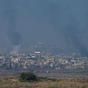 Rök över Gaza på torsdagen. 