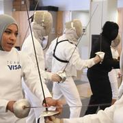 Den amerikanska fäktaren Ibtihaj Muhammad.