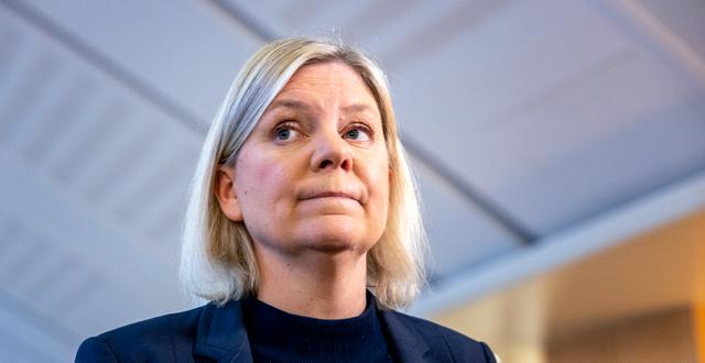  Socialdemokraternas partiledare Magdalena Andersson.  Stefan Jerrevång/TT