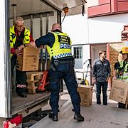 Räddningstjänsten bistod polisen i arbetet.
