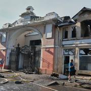 Pryvoz-marknaden efter attacken.