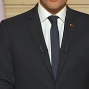 Emmanuel Macron i tv-sänt tal.