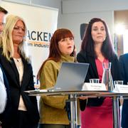 Per-Olof Sjöö GS-facket, Eva Gouvelin Livsmedelsarbetareförbundet, Marie Nilsson IF Metall, Ulrika Lindstrand Sveriges Ingenjörer och Martin Linder Unionen.