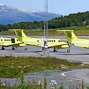 Ambulansflyg på basen i Tromsö