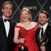 Matthew Macfadyen, Sarah Snook och Kieran Culkin på Emmy-galan.