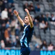 Samuel Leach Holm jublar efter 1-0 under söndagens fotbollsmatch i allsvenskan mellan Djurgården och Sirius på Tele2 Arena. 