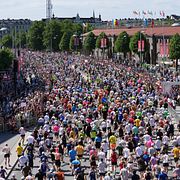 Arkivbild från maj: Starten av Stockholm Marathon på Lidingövägen utanför Stockholm Stadion på lördagen