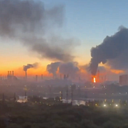 Skärmdumpar ur videoklipp i Moskva på söndagsmorgonen