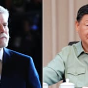 Petr Pavel och Xi Jinping. Petr David Josek / AP