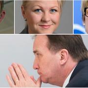 Arkivbilder: Jens Holm (V), Ulrika Karlsson (M), Désirée Pethrus (KD). Stefan Löfven (S).