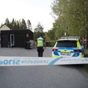 Avspärrningar där olyckan skedde.