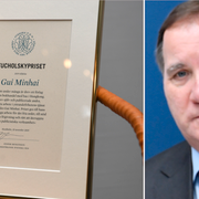 Gui Minhais diplom/Statsminister Stefan Löfven.