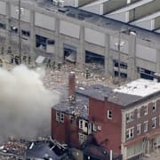 Bild från olycksplatsen.  AP