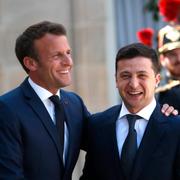 Macron och Zelenskyj.