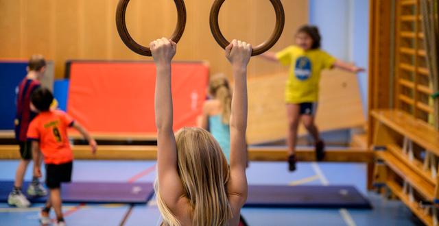 Gymnastiklektion. Anders Wiklund/TT / TT NYHETSBYRÅN
