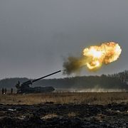 Bild från strider i östra Ukraina.  Libkos / AP