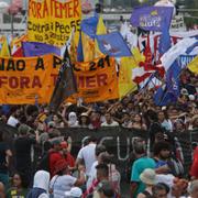 Protester med anledning av det ekonomiska läget i Brasilien.