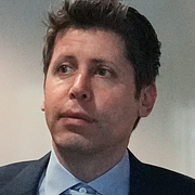 Anthropic-grundaren Dario Amodei och Open AI-grundaren Sam Altman. Arkivbilder.