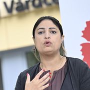 Vänsterpartiets ledare Nooshi Dadgostar.