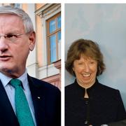 Carl Bildt, Catherine Ashton och Ivica Dacic.