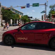 Teslas robotaxi i Austin, Texas.