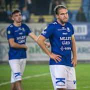 Trelleborgs FFs lagkapten Charlie Weberg deppar efter lördagens fotbollsmatch.