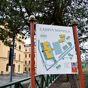 Exteriör på skolan Campus Manilla på Djurgården.