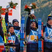 Sveriges Anna Magnusson, Elvira Öberg Oeberg, Jesper Nelin och Martin Ponsiluoma. 