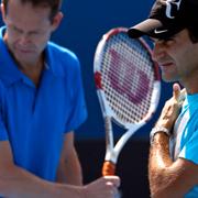 Stefan Edberg och Roger Federer.