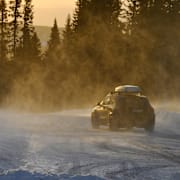 En bil i snöoväder nära Idre förra veckan.