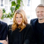 Josephine Bornebusch (Mickan), Mia Skäringer (Anna) och Felix Herngren (Alex) från ”Solsidan”.