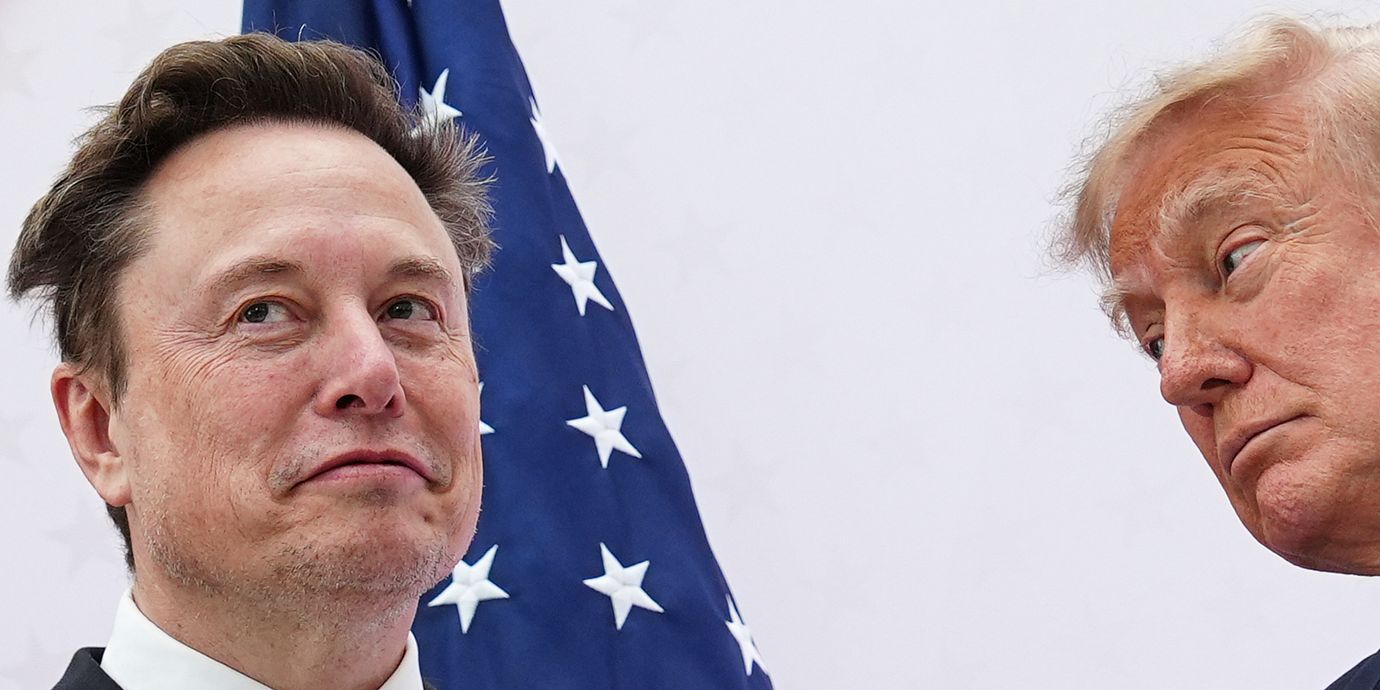 Trump och Musk 8 oktober.