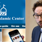 Imam Ali Islamic Centers hemsida och riskdagsledamoten Fredrik Malm (L).