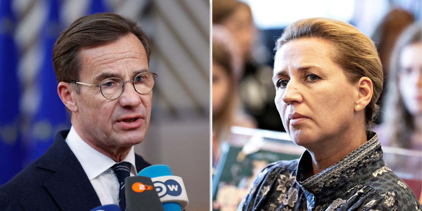 Ulf Kristersson (M) och Mette Frederiksen.