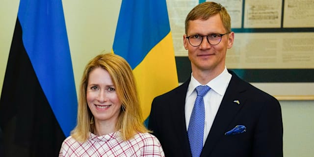 Kaja Kallas och Arvo Hallik  Pavel Golovkin / AP