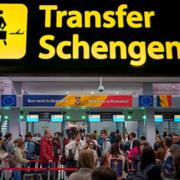 Flygplatsen Henri Coanda International i Bukarest, Rumänien. 