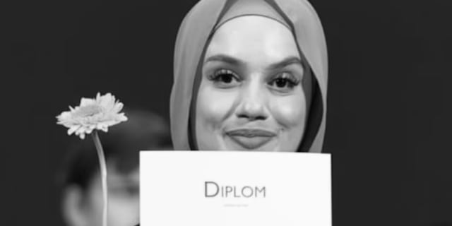 Soha Saad när hon tog examen. Privat