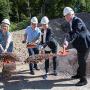 Första spadtaget till bygget av Västlänken 2018. 