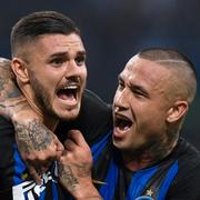 Mauro Icardi och Radja Nainggolan.