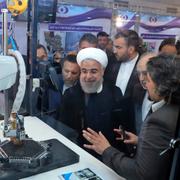 Hassan Rouhani på ”Nationella kärnenergidagen” i Teheran. 