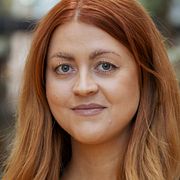 Sofie Eriksson (S) i EU-parlamentets byggnad i Strasbourg.
