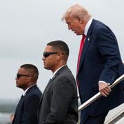 Donald Trump anlände till Skottland under fredagen.