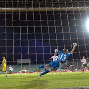 Marcus Berg kvitterar till 2-2 i VM-kvalmatchen mot Bulgarien.